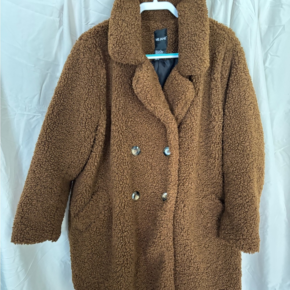 Teddy Bear coat .Double-Breasted Tan  great condition 1x